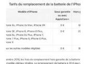 Battier iPhone Apple dévoile nouveaux prix remplacement