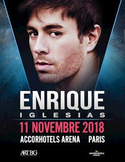 Place de concert à gagner pour voir Enrique Iglesias le 11 novembre 2018 à l'Accord Hotels Arena à Paris !