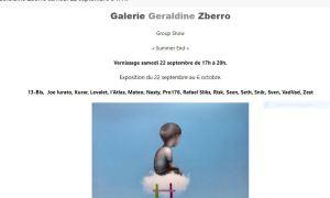 Galerie Géraldine ZBERRO  une nouvelle exposition du 22 Septembre au 6 Octobre 2108
