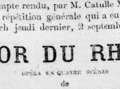 Chronique répétition générale L'Or Rhin septembre 1869 Catulle Mendès