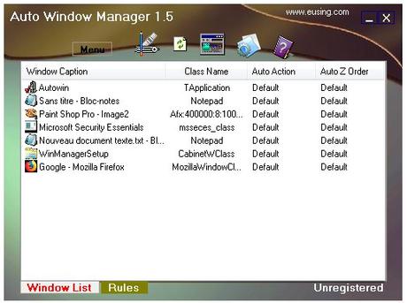 Auto Window Manager - gestion automatique des fenêtres