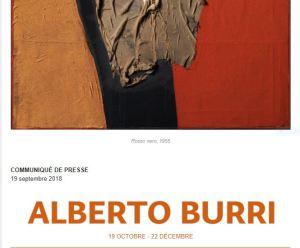 Galerie TORNABUONI  exposition  Alberto BURRI  19 Octobre-22 Décembre 2018