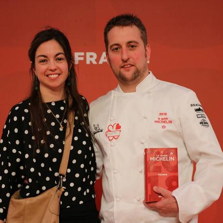 Le chef et sa femme à la remise de la première étoile.
