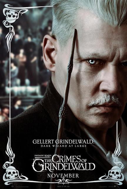 Affiches personnages US pour Les Animaux Fantastiques : Les Crimes de Grindelwald signé David Yates