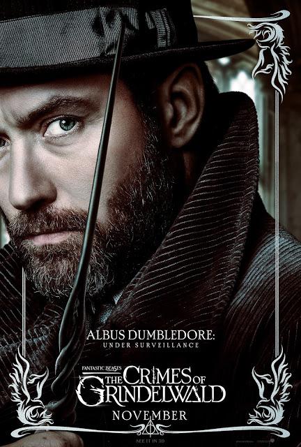 Affiches personnages US pour Les Animaux Fantastiques : Les Crimes de Grindelwald signé David Yates