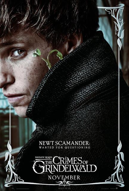 Affiches personnages US pour Les Animaux Fantastiques : Les Crimes de Grindelwald signé David Yates
