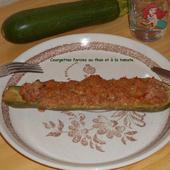 Courgettes farcies au thon et à la tomate - Mes recettes et photos de gâteaux