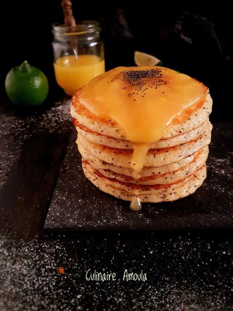 Pancakes au citron et aux graines de pavot