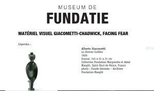 Fondation MAEGHT  Giacometti-Chadwick-Facing Fear    Museum de Fundatie à Zwolle 22/O9/2018 au 6 Janvier 2019