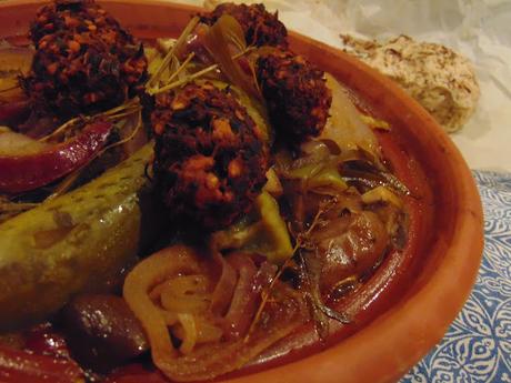Keftas de légumes râpées et lentilles rouges  (avec tajine shakshula)