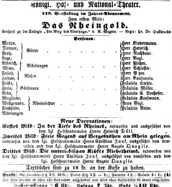 Cherchez les différences: Rheingold 29.08.1869 et 22.09.1869
