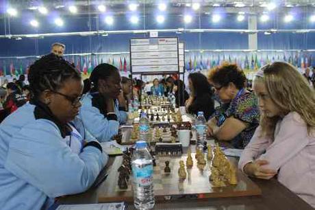 Au terme d'un match à rebondissement, l'équipe féminine de Monaco a annulé 2-2 contre le Botswana - Photo © Chess & Strategy - Photo © Chess & Strategy