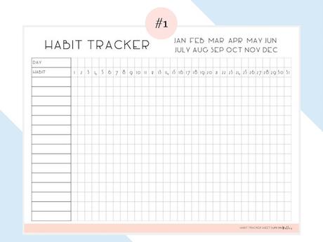 planner à imprimer tracking habitudes alimentaires sommeil résolutions blog déco