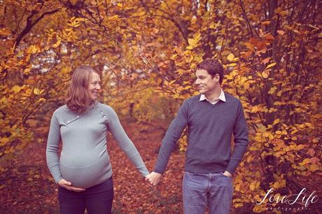Photos de grossesse en couple automne Courbevoie
