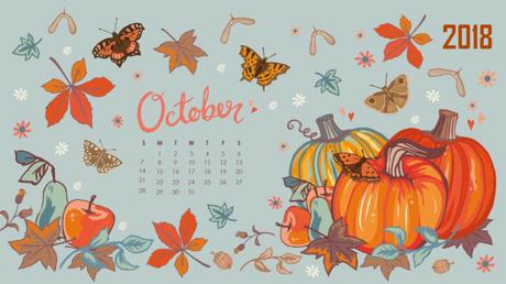 Calendrier octobre 2018 – October 2018 wallpaper calendar
