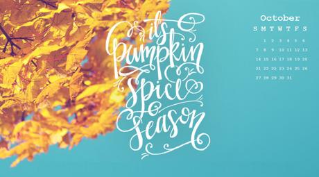 Calendrier octobre 2018 – October 2018 wallpaper calendar