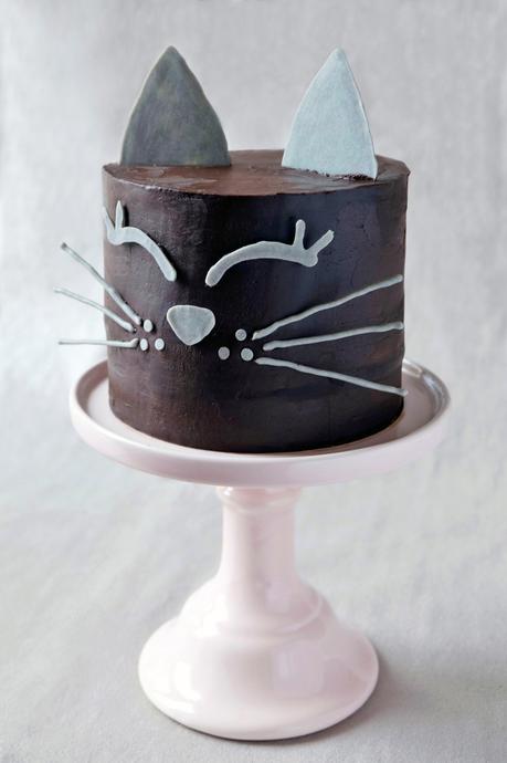 Black cat layer cake chocolat noisette