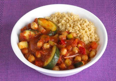 Ragoût de pois chiches à la tomate et courgette au cookeo