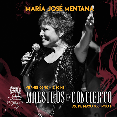 María José Mentana à la Academia Nacional del Tango demain soir [à l'affiche]