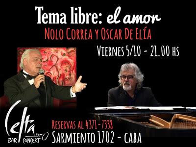 Nolo Correa et Oscar De Elía demain soir au Celta Bar [à l'affiche]