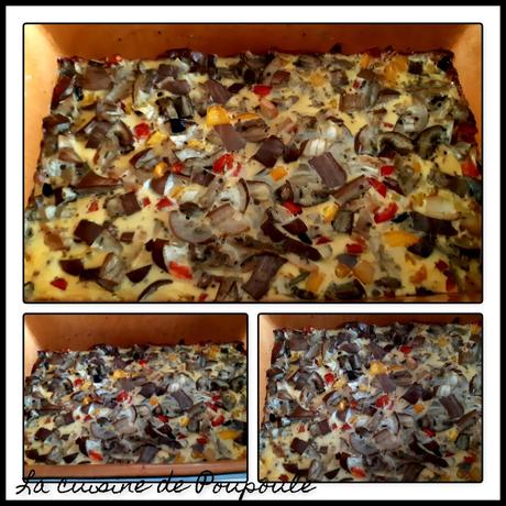 Flan d'aubergine et de poivrons