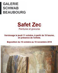 Galerie Schwab Beaubourg   exposition SAFET ZEC  10 Octobre/10 Novembre 2018