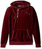 Southpole Men's Long Sleeve Pull Over Hooded Fleece in Premium Solid Velour, Burgundy, 2XL