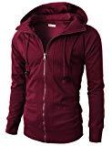 H2H Mens Classic Fashion Full-Zip Sherpa Lined Fleece Hoodies for Men Plus Sizes MAROON US 2XL/Asia 4XL (KMOHOL019)