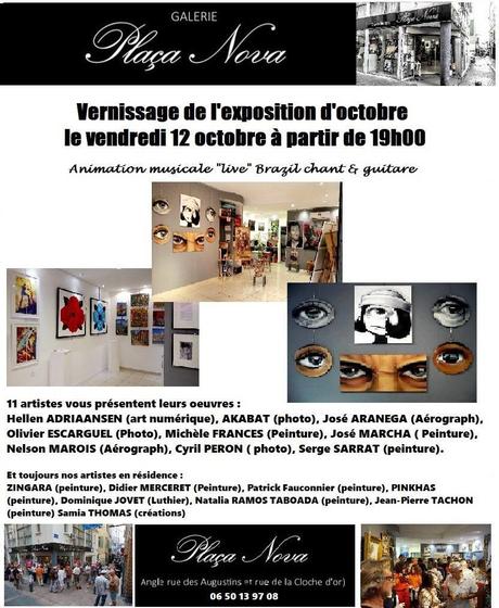 Perpignan | Vernissage exposition collective octobre à la Galerie Plaça Nova