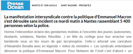 #Nantes  « la milice du ministère » piquée au vif par la mouche du coche #Benalla