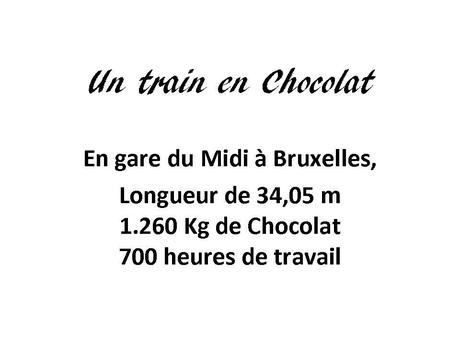 Pays Etranger - La Belgique - Du chocolat Belge…..