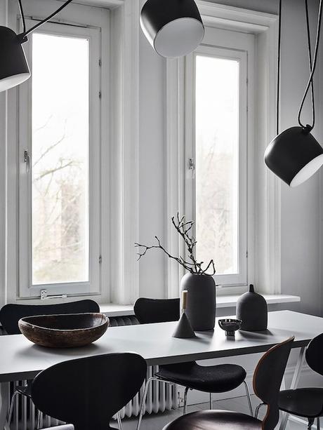 table à manger noire grise shades of grey - blog déco - clem around the corner