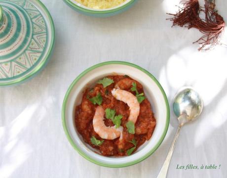 Tajine de crevettes à la chermoula