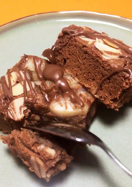 Recette brownie poires et chocolat caramel
