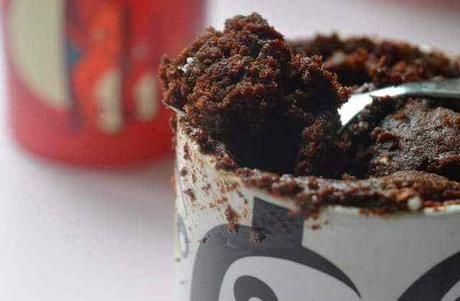 Recette du mug cake au chocolat/coeur fondant caramel