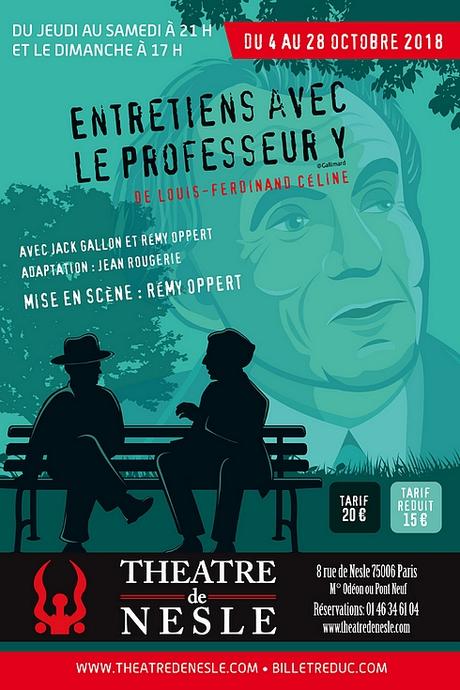 Entretiens avec le professeur Y au Théâtre de Nesle : mon avis ! Entretiens avec le professeur Y au Théâtre de Nesle : mon avis !
