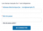 Exemple de formulaire de login (sur Service-public.fr).
