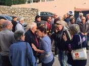 Rassemblement retraités sétois mécontents.