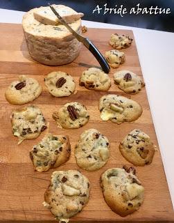 Cookies Fourme d'Ambert, poire et noix de Pecan