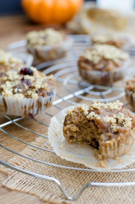 Muffins au quinoa et cranberries (vegan et IG bas)
