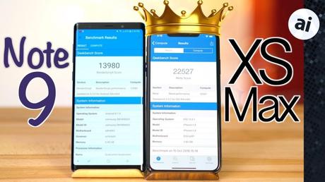 Benchmark : iPhone XS Max vs Galaxy Note 9, que vaut l’A12 Bionic ?