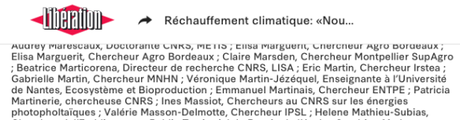 Climat : SOS de 700 scientifiques en détresse Climat : SOS de 700 scientifiques en détresse