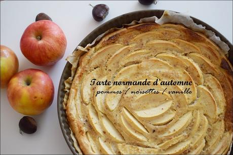 La recette de la tarte normande pommes/noisettes/vanille