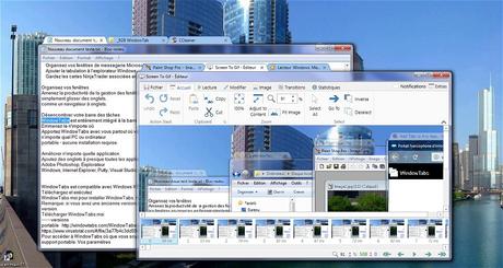 WindowsTab - groupeur à onglets de fenêtres d'applications