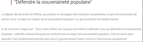 Mélenchon appelle à voter pour Salvini
