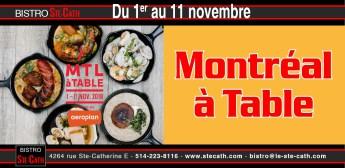 Montréal à Table, un menu particulier pour le Bistro le Ste-Cath