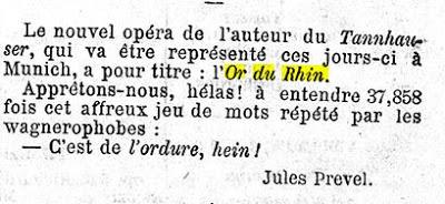 L'humour wagnérophobe du Figaro en septembre 1869