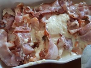 Gratin de potiron à la poitrine fumée Cliquer sur les photographies pour les agrandir