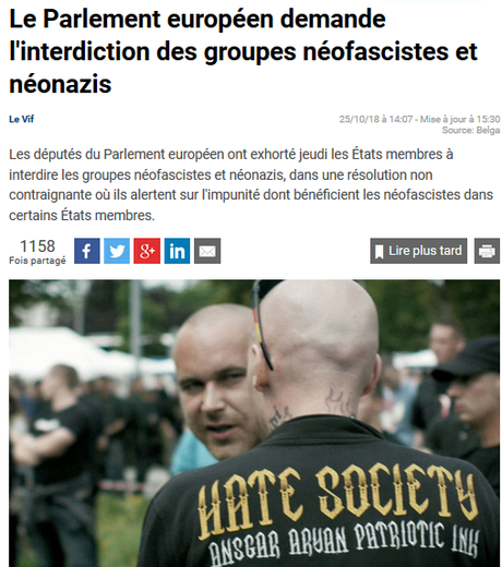 Le parlement européen enfin conscient de l’ampleur du Mal ? #NONazis
