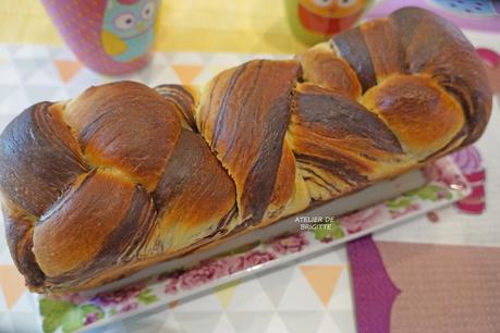 Pão Mármore de Chocolate (brioche)